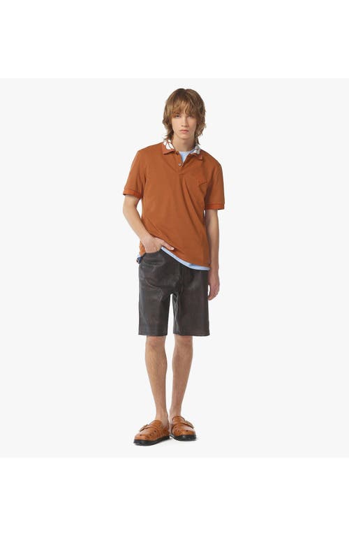Mcm Laurel Piqué Polo In Cognac
