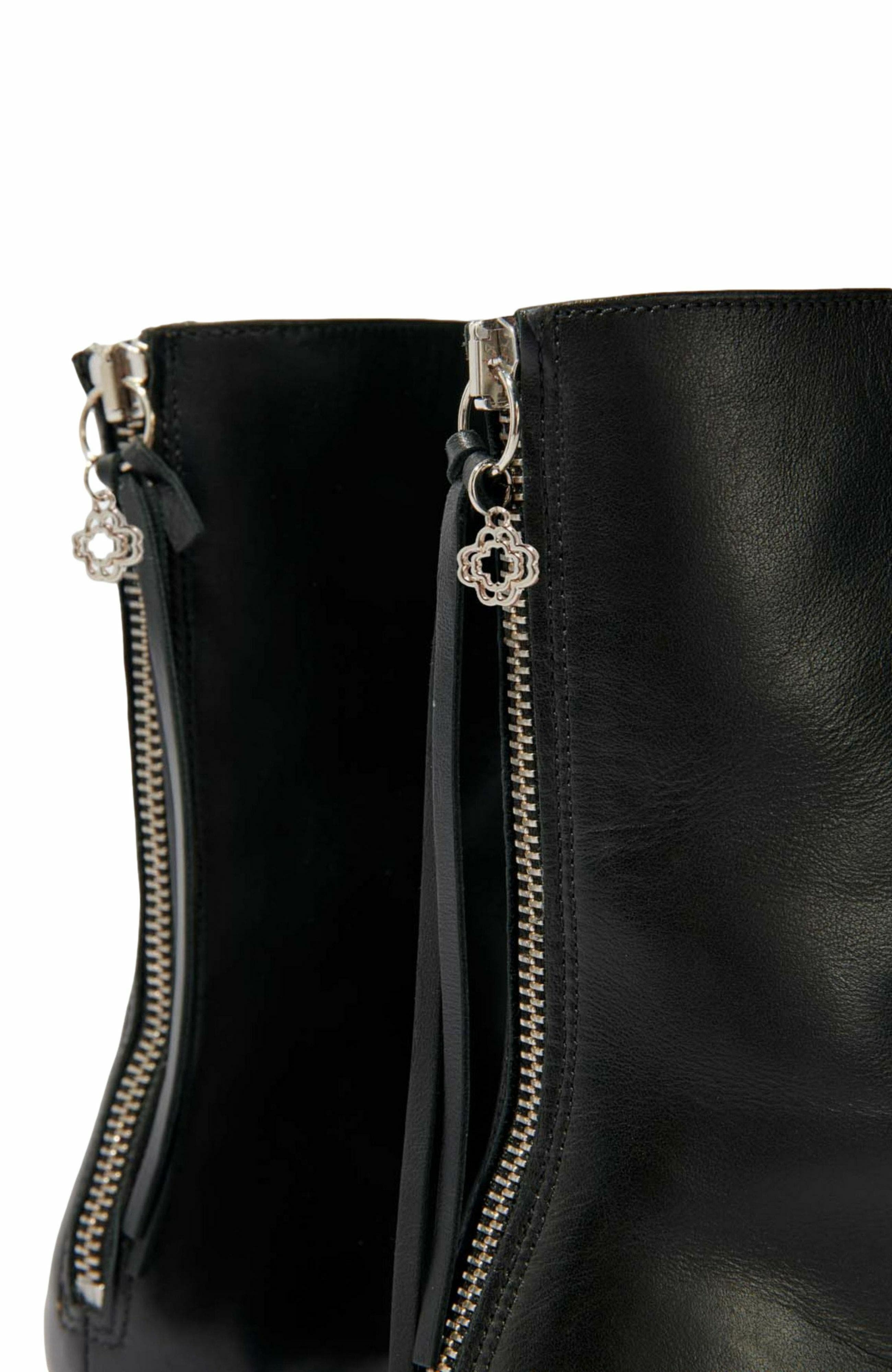 maje Leather ankle boots, Alternate, color, Black