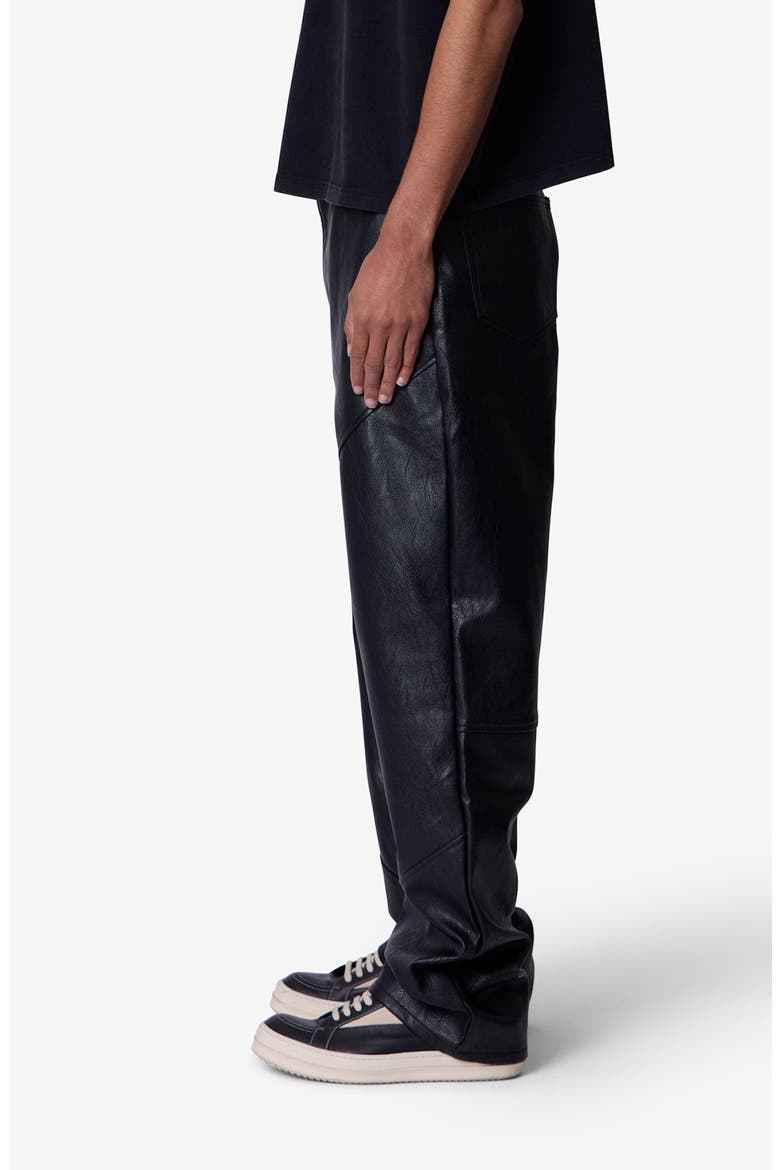 Ultra Baggy Faux Leather Pants, Alternate, color, BLACK