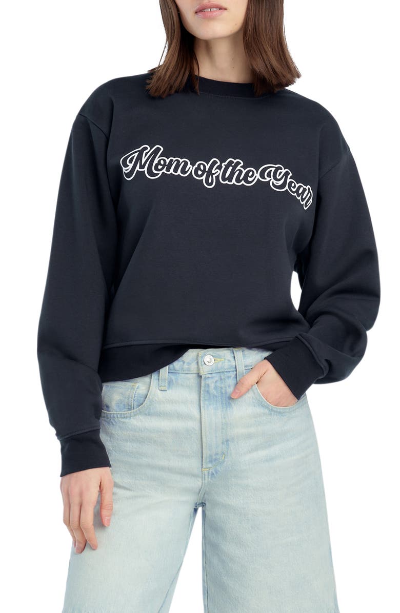 Favorite Daughter The Varsity Mom of the Year French Terry Graphic Sweatshirt, Main, color, Navy