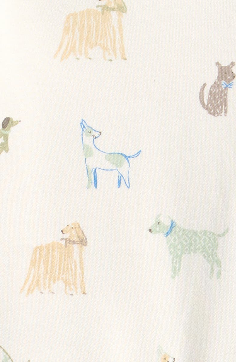 Pehr Dog Days Print Organic Cotton Bodysuit, Alternate, color, Dog Days