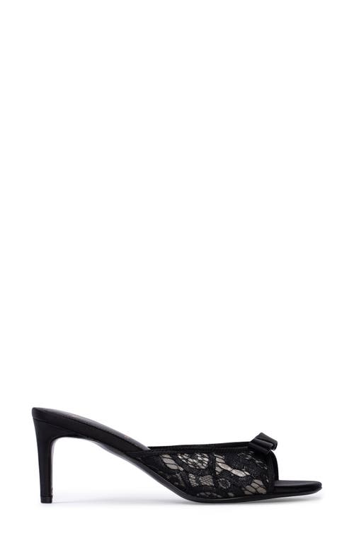 Black Suede Studio Rita Slide Sandal In Black Lace