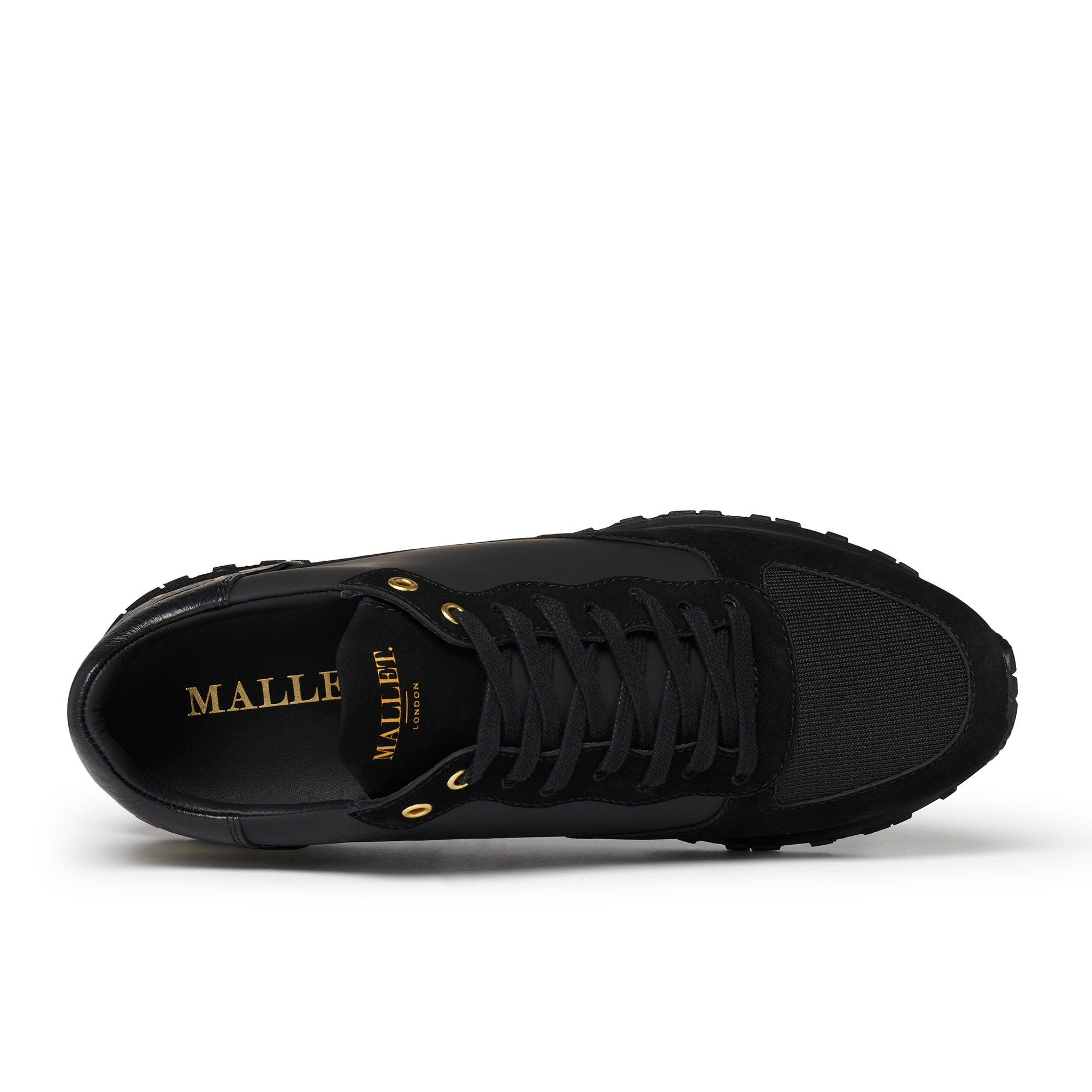 MALLET Popham Luxe Gloss Sneakers, Alternate, color, Black / Gold