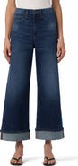 Joe's Cuffed High Waist Ankle Wide Leg Jeans