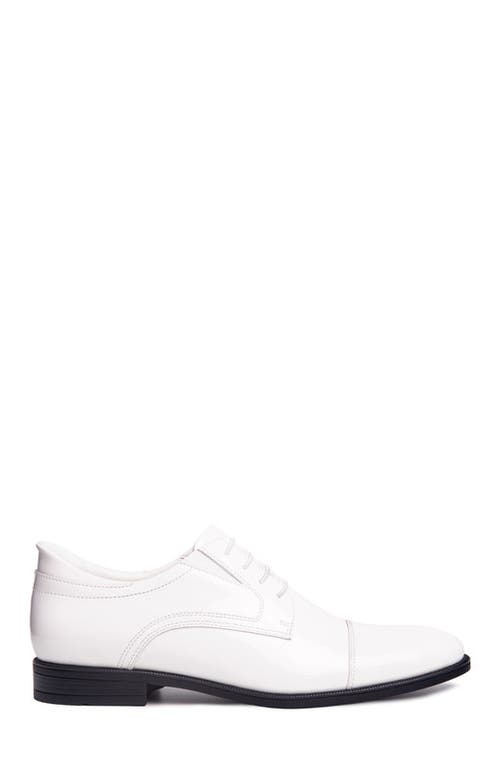 Marc Joseph New York Baker Street Hands Free Technology Leather Cap Toe Dress Oxford In White
