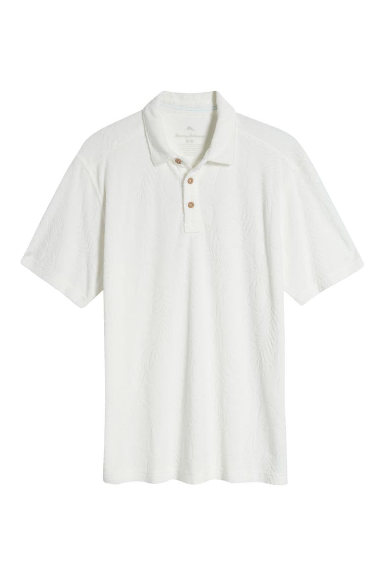 Poolside Hibiscus Jacquard Terry Cloth Polo, Alternate, color, CONTINENTAL