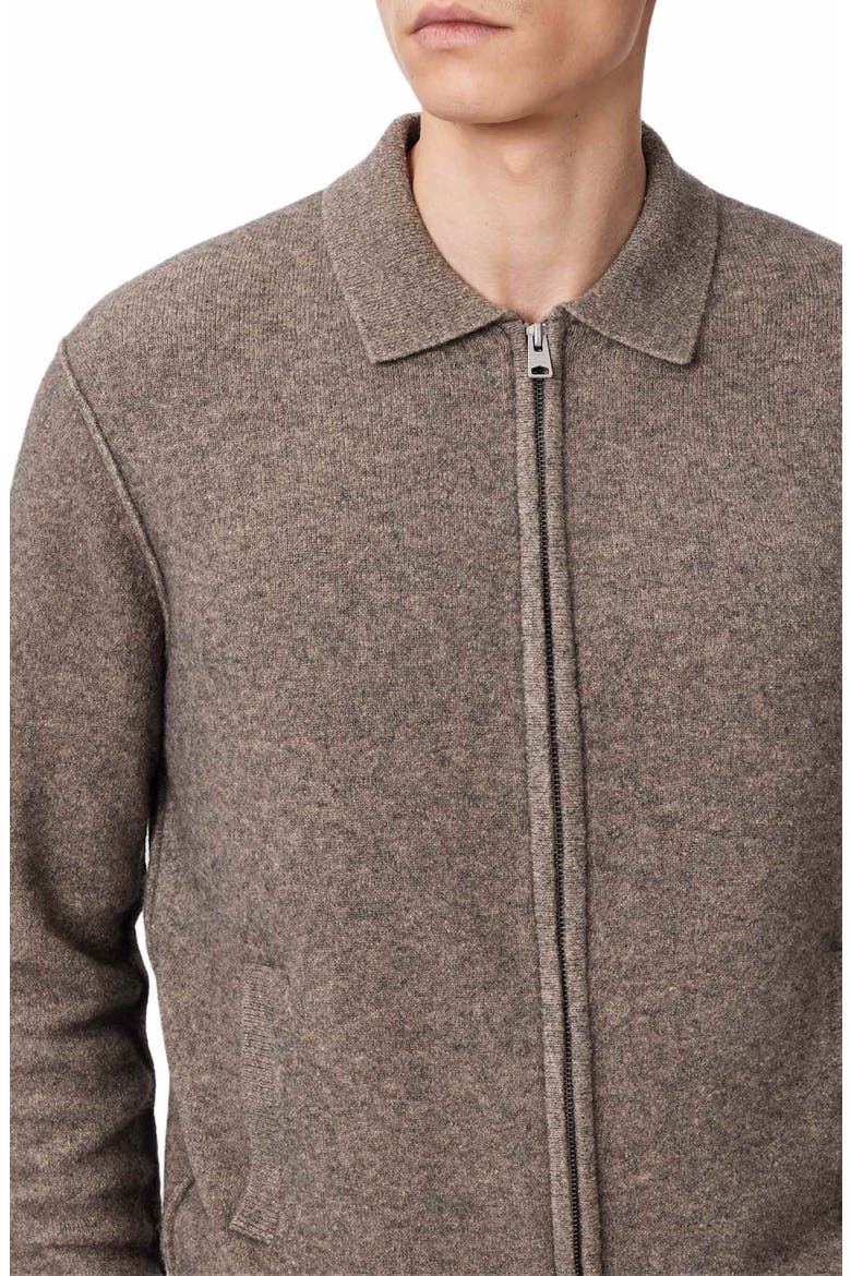 Bobbie Zip Cardigan, Alternate, color, SWAN TAUPE