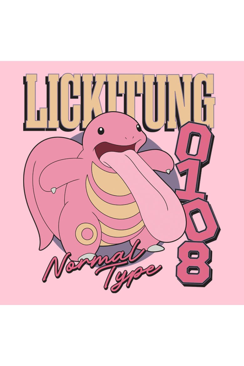 Girl's Pokemon Lickitung Normal Type  Graphic T-Shirt, Alternate, color, Light Pink
