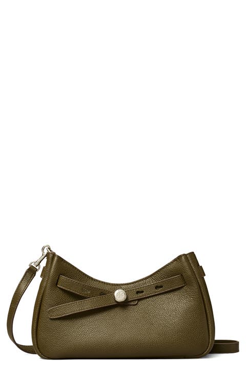 Romy Zip Top Leather Crossbody Bag