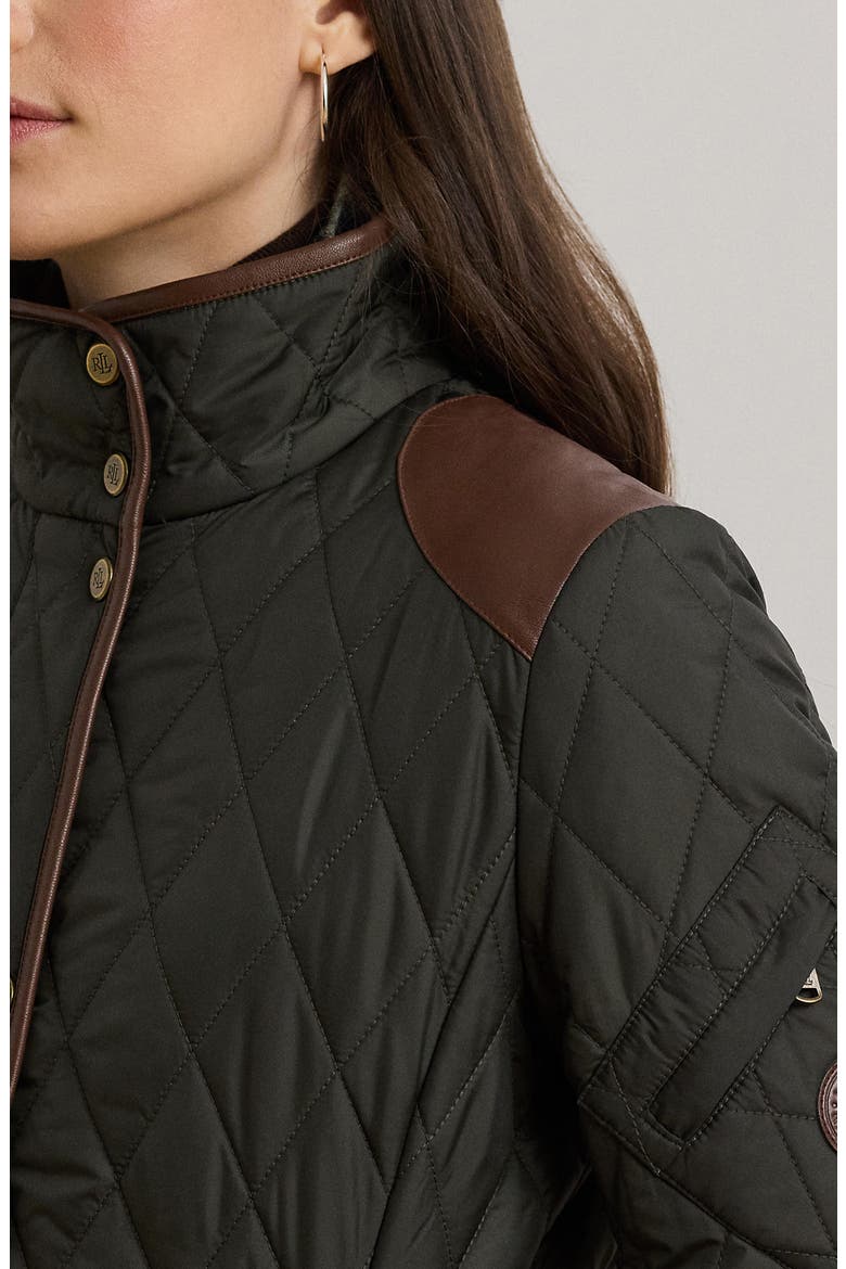Houndstooth Quilted Barn Jacket, Alternate, color, LITCHFIELD LODEN