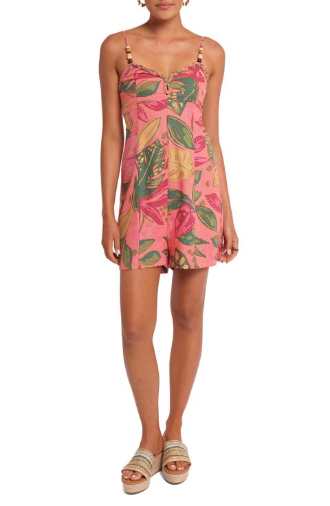 Analu Tropical Print Romper