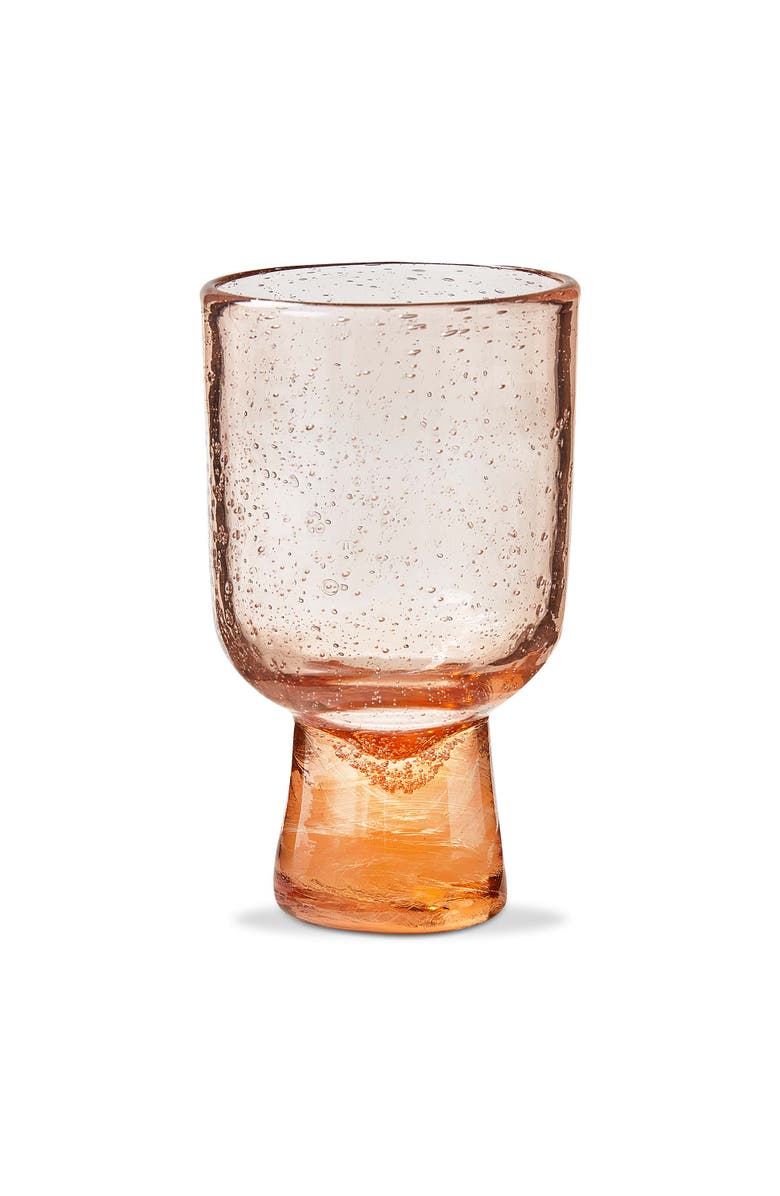 tag Bubble Glass Footed Blush Drinkware Set of 10oz Glasses, Main, color, Pink