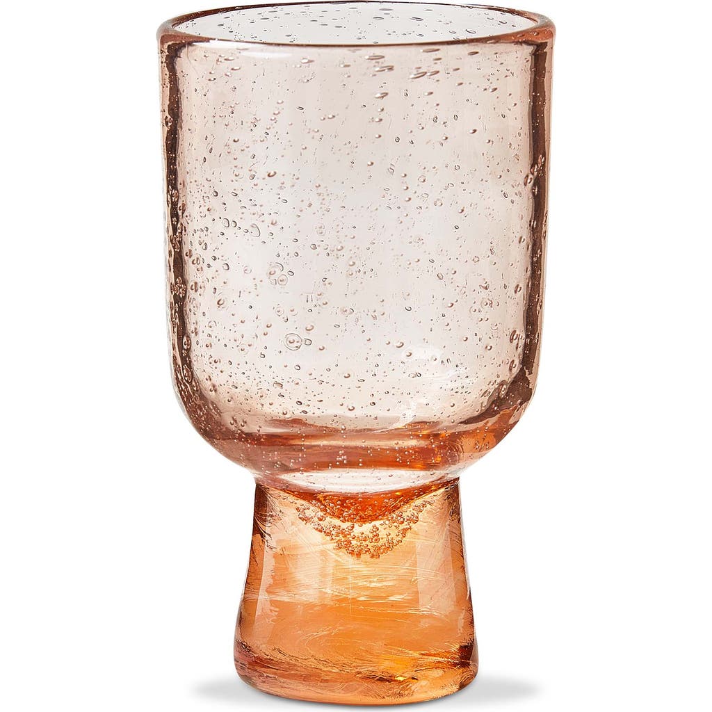 Tag Bubble Glass Footed Blush Drinkware Set Of 10oz Glasses In Orange