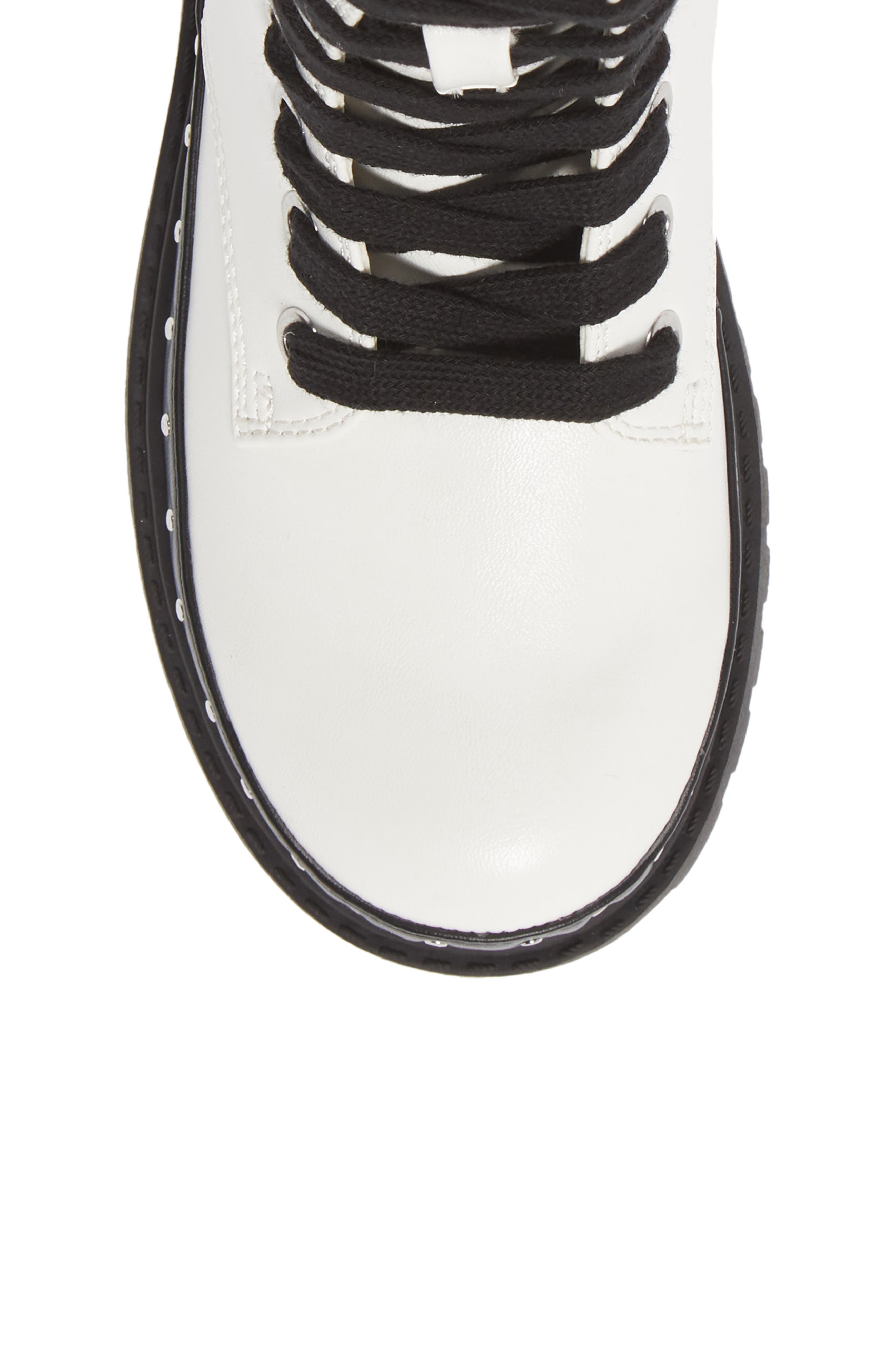 Kids' Aimee Lug Lace-Up Boot, Alternate, color, WHITE