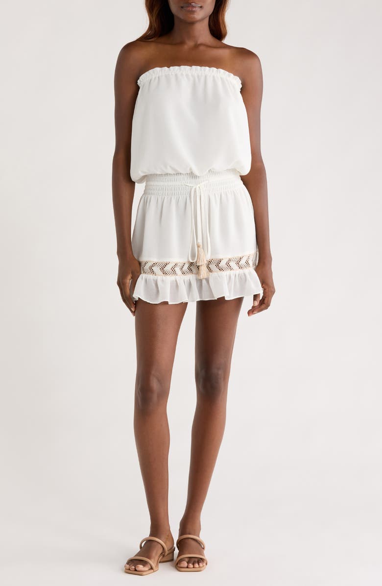 Ramy Brook Lauryn Strapless Cover-Up Minidress, Main, color,