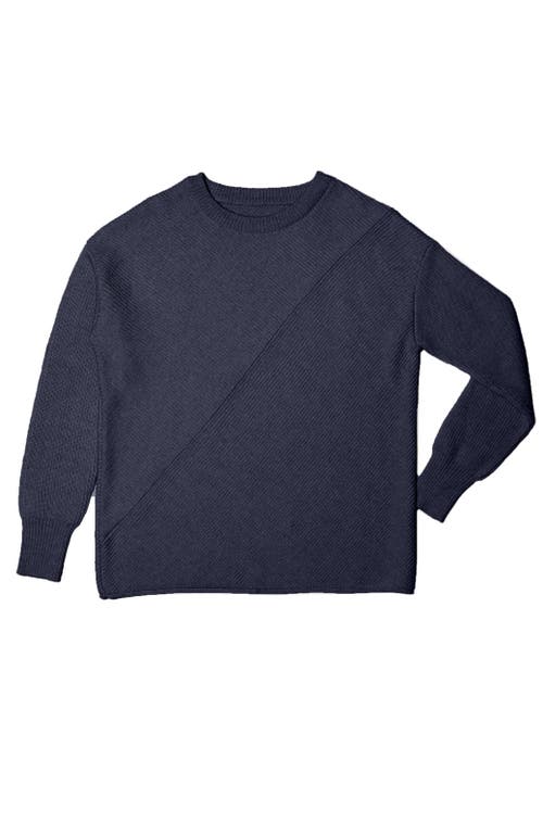 Oyun The Angled Rib Helm Sweater In Blue
