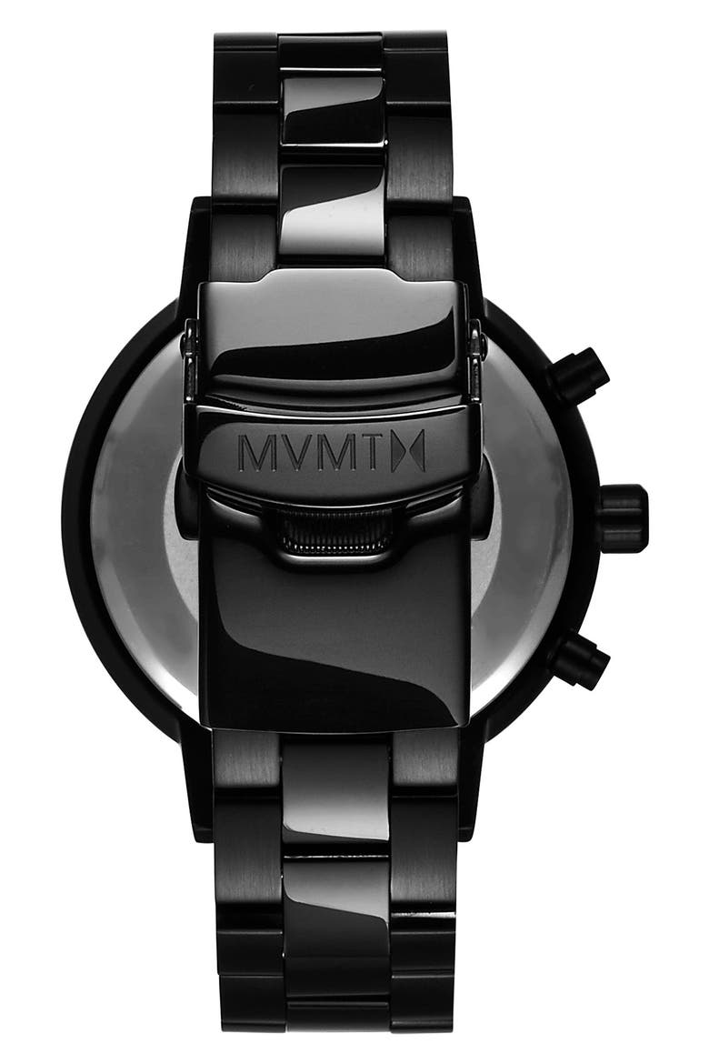 MVMT Nova Chronograph Bracelet Watch, 38mm, Alternate, color, SILVER/ BLACK