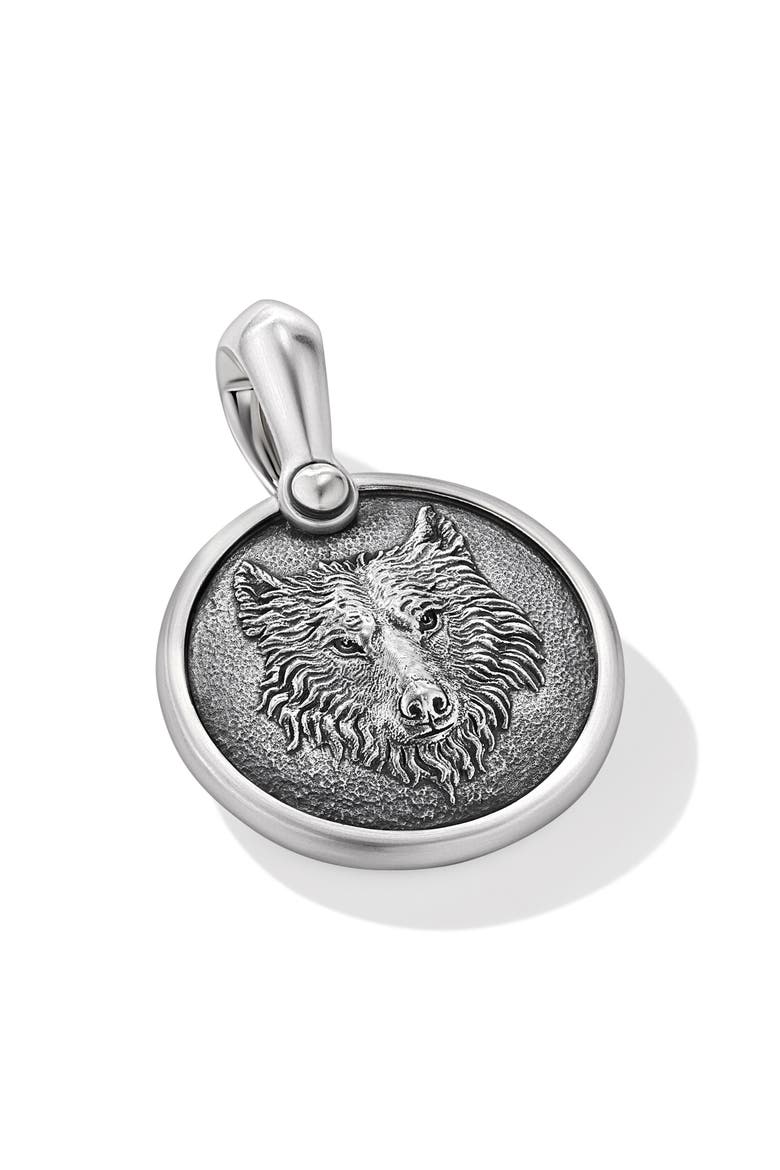 Men's Petrvs® Wolf Amulet Enhancer, Alternate, color, STERLING SILVER
