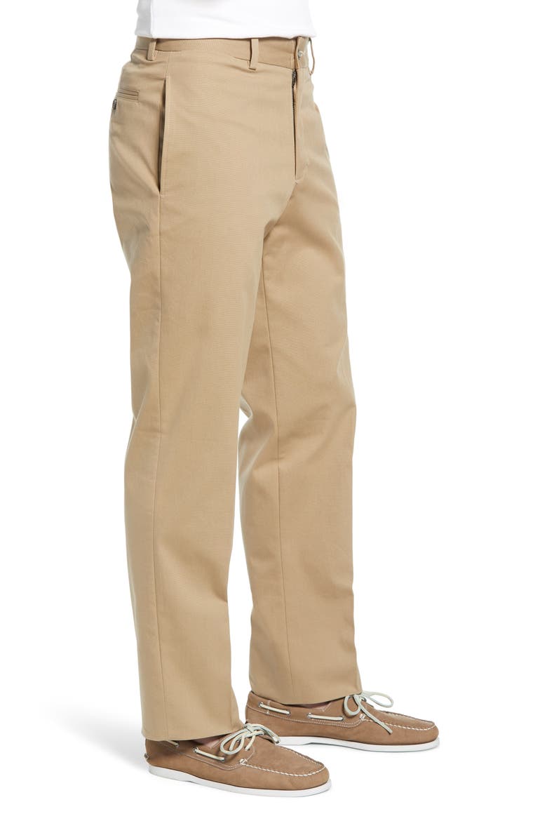 Charleston Khakis Flat Front Stretch Canvas Pants, Alternate, color, KHAKI