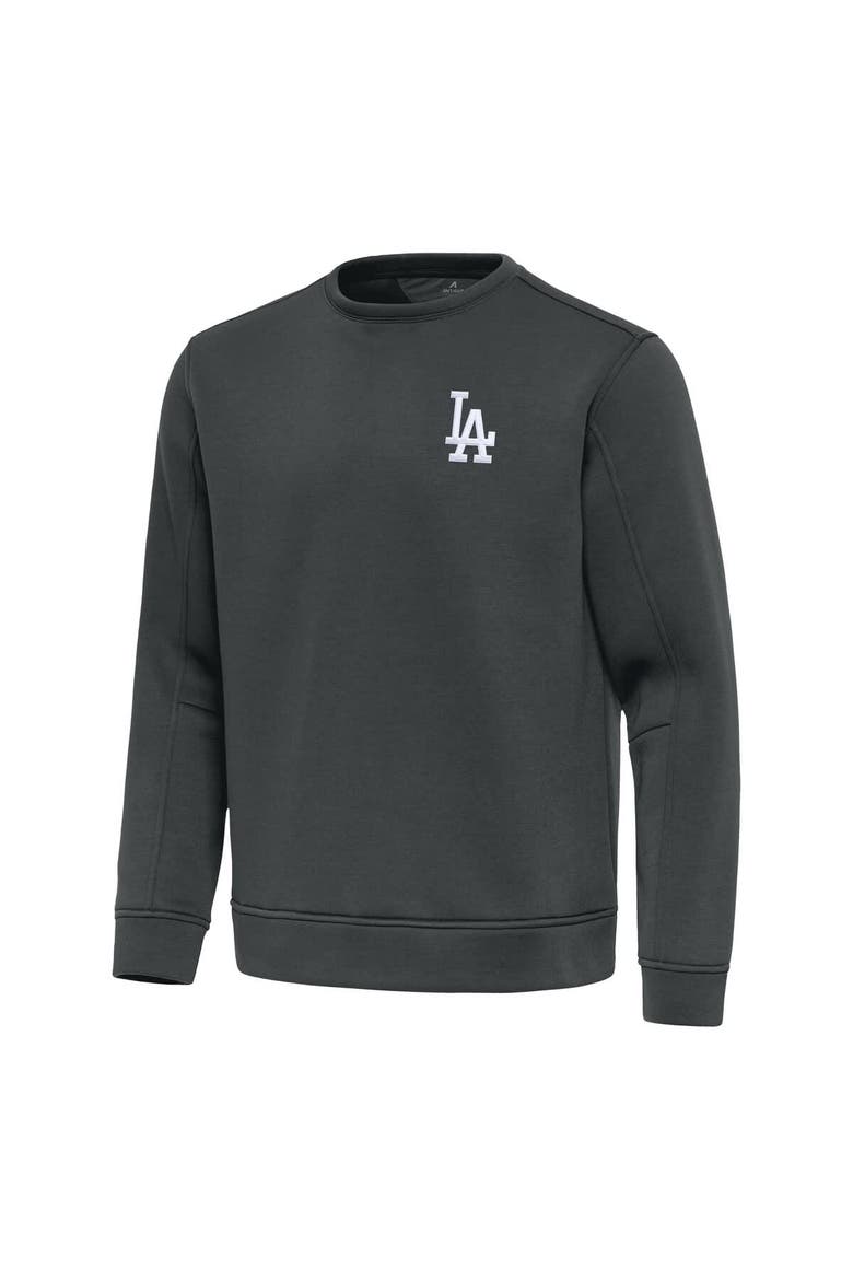 Men's Antigua Pewter Los Angeles Dodgers Relevant Lightweight Pullover Sweatshirt, Alternate, color, Pewter