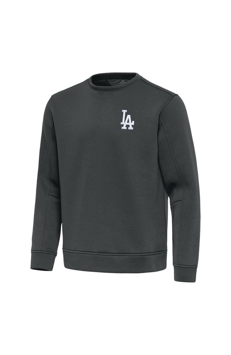 ANTIGUA Men's Antigua Pewter Los Angeles Dodgers Relevant Lightweight Pullover Sweatshirt, Alternate, color, Pewter