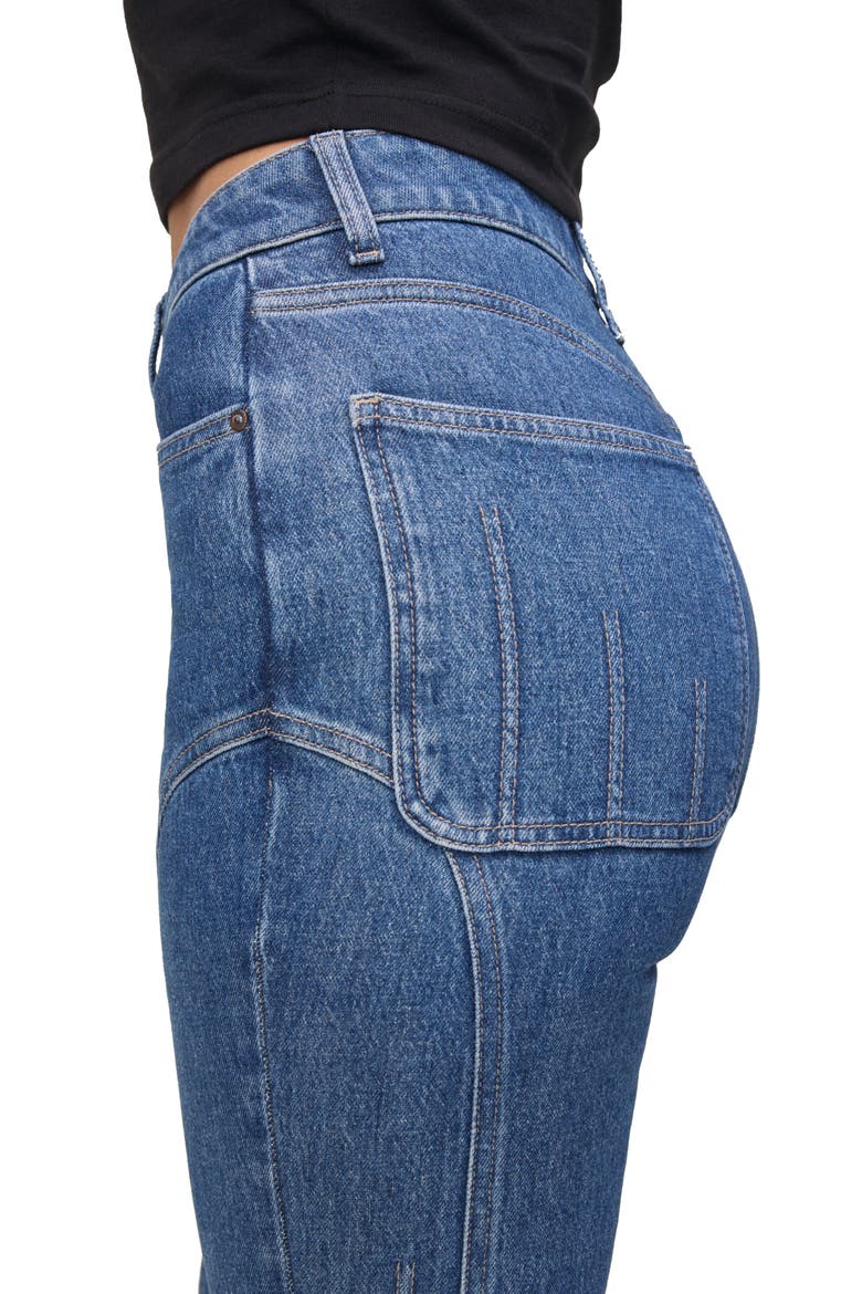 Mia Seamed Flare Jeans, Alternate, color, PACIFIC