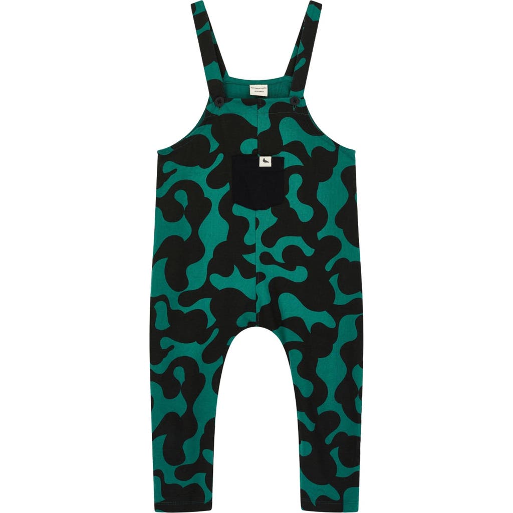 Turtledove London Kids Organic Cotton Abstract Swirl Print Jumpsuit In Green