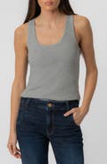 KUT from the Kloth Anastasia Stretch Cotton Blend Rib Tank