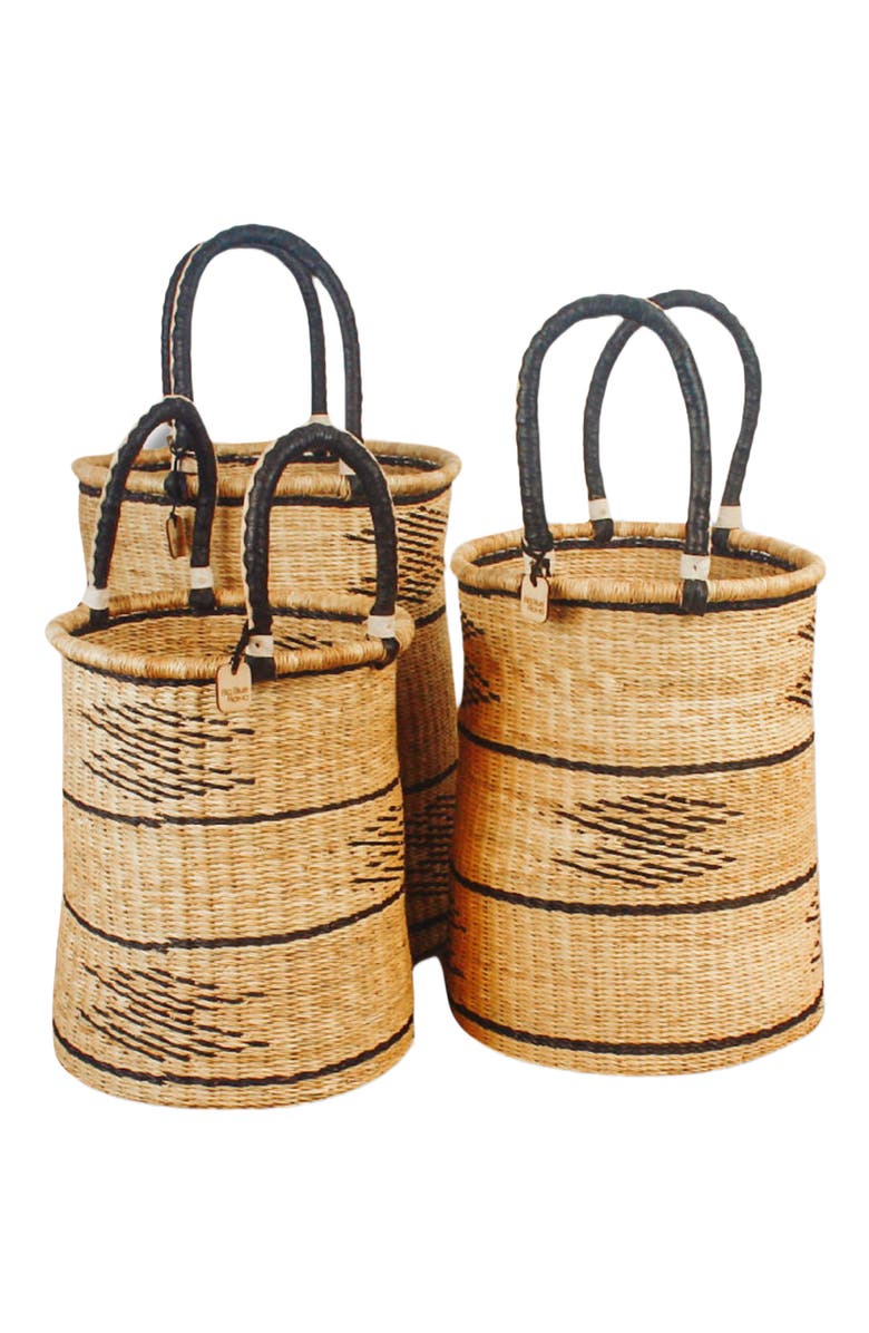 Big Blue Moma Bolga Baskets - Laundry Hamper, Alternate, color, 