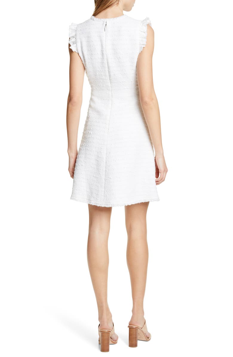 Rebecca Taylor Tweed Stripe Sleeveless Fit & Flare Dress, Alternate, color, 