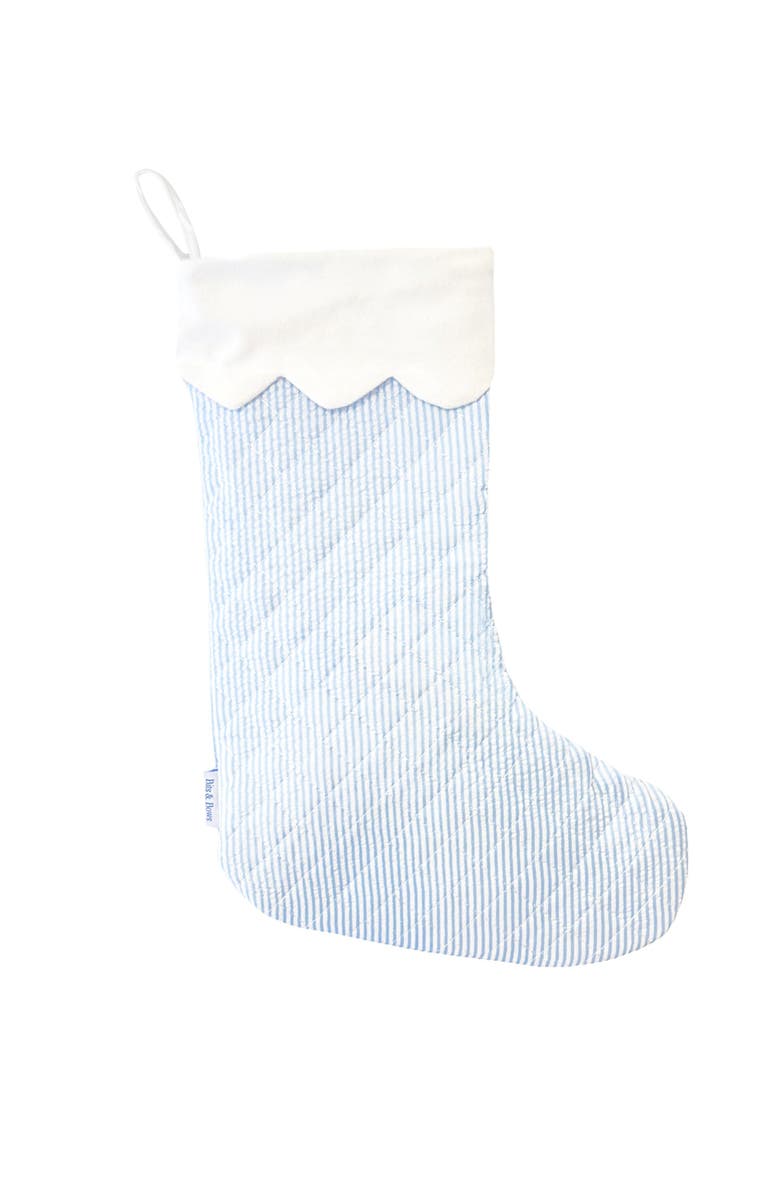 Bits & Bows Quilted Christmas Stocking, Main, color, Blue
