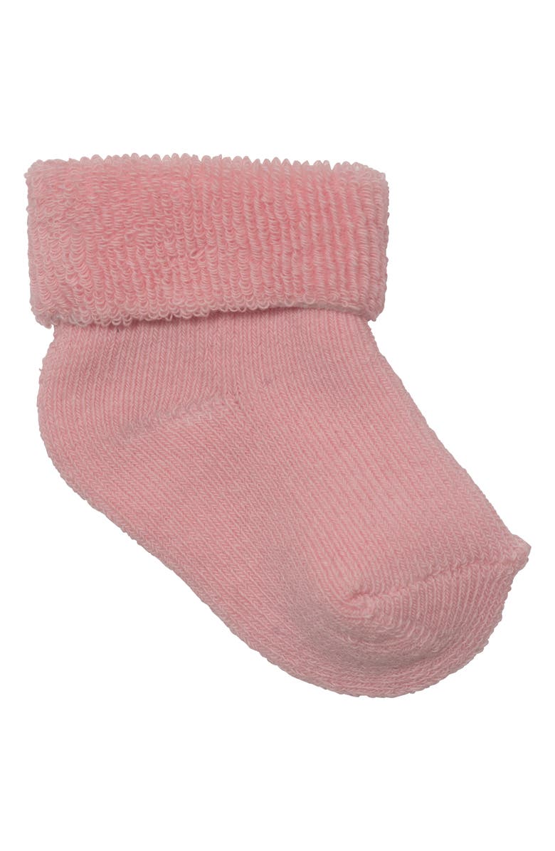 Little Me Cuffed French Terry Socks - Pack of 8, Alternate, color, 