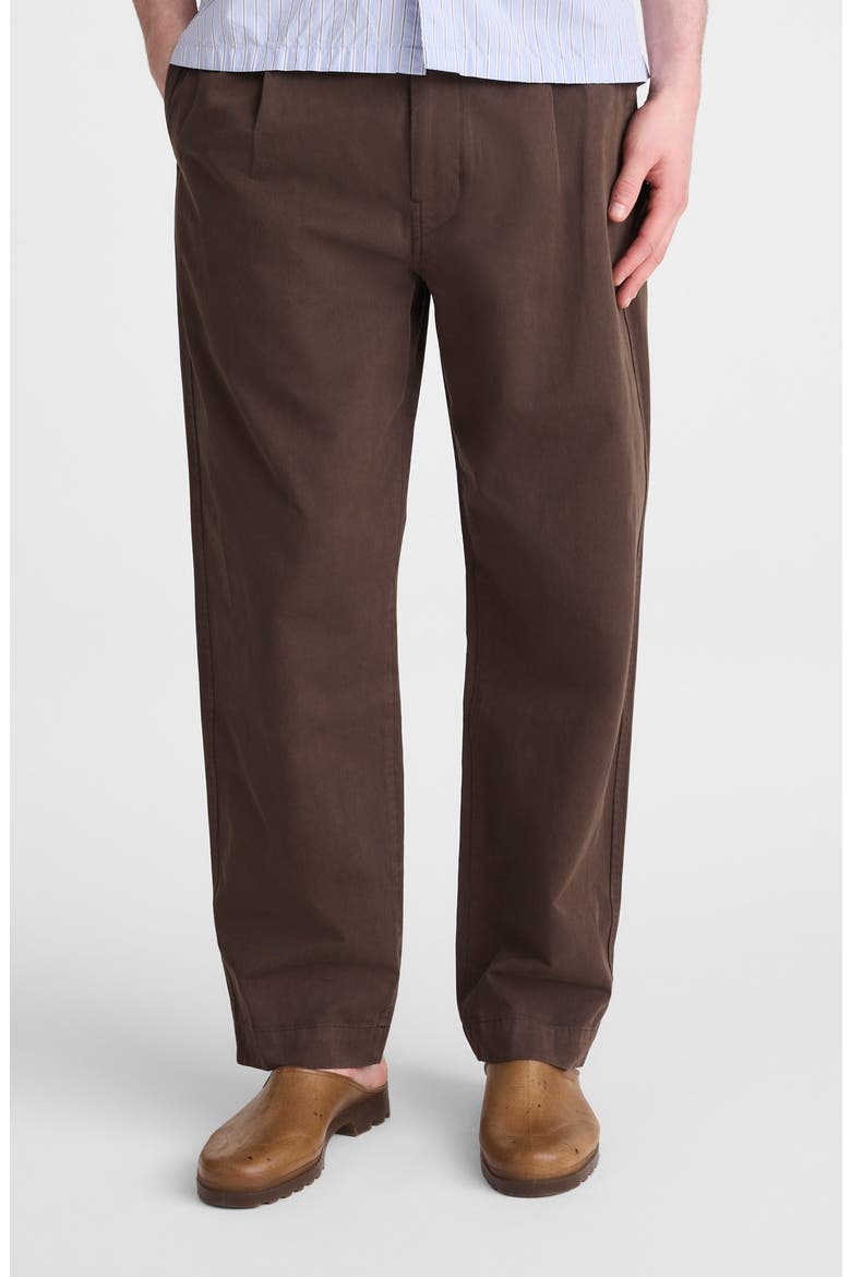 Pleated Chino Pants, Main, color, CHOCOLATE