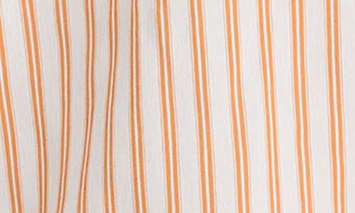 Vince Coast Striped Tencel Lyocell-blend Poplin Shirt In 807mow-marigold/off White