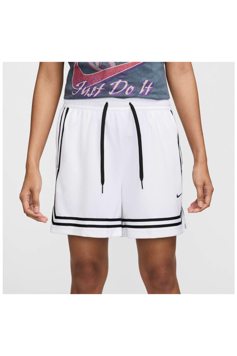 Crossover Dri-FIT Performance Basketball Shorts, Alternate, color, WHITE/ BLACK/ BLACK