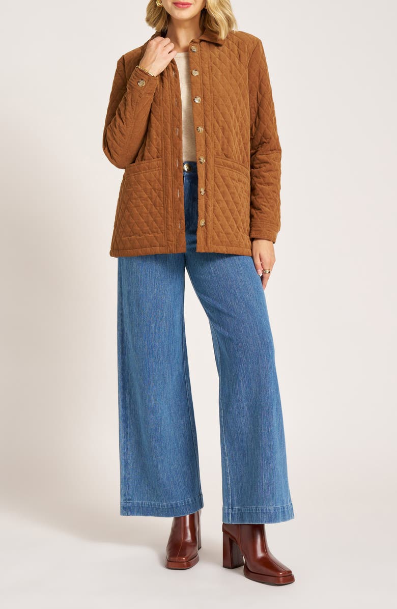 matty m. Canyon Quilted Corduroy Barn Jacket, Alternate, color, Spice