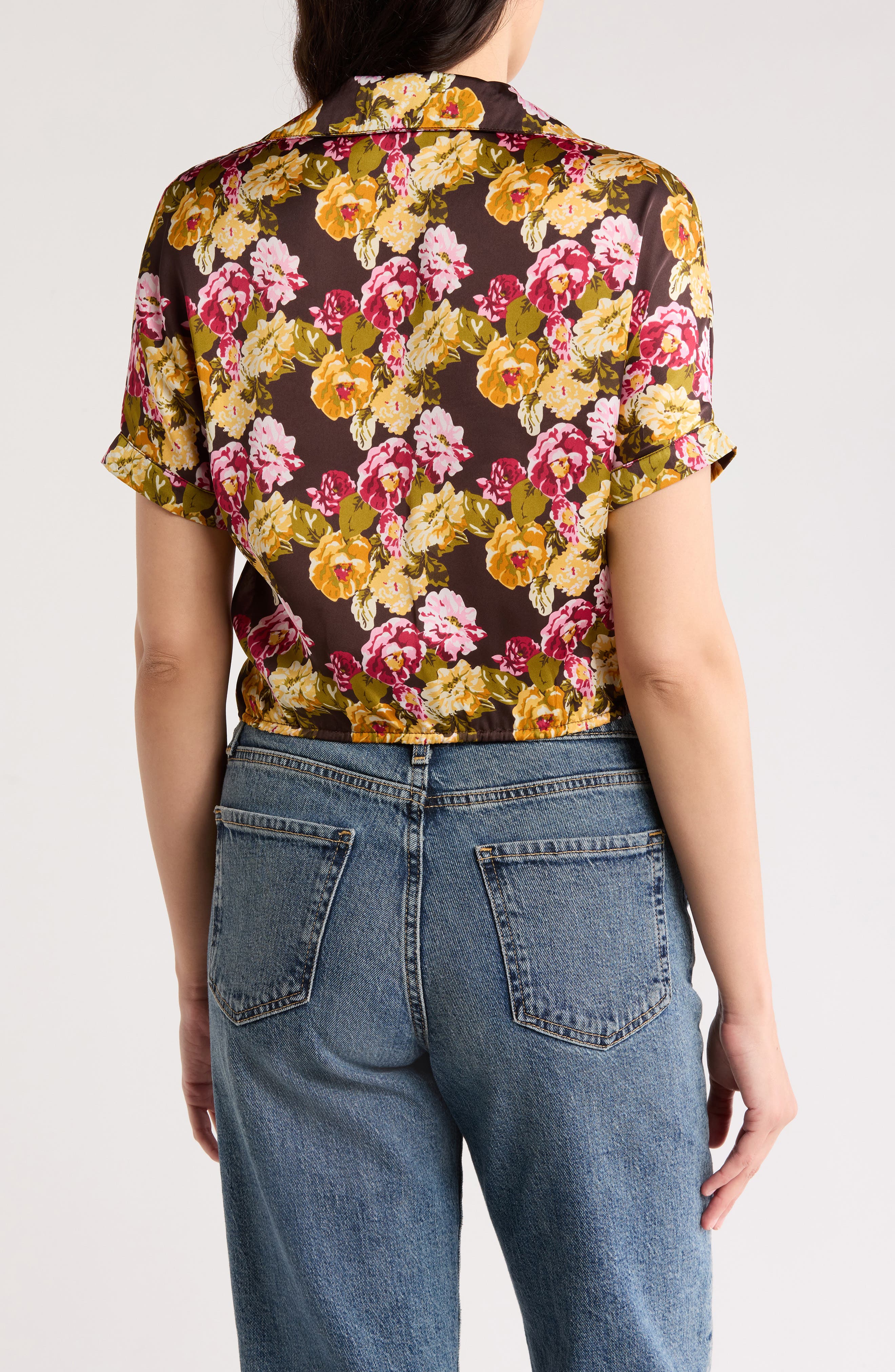 Spread Collar Wrap Crop Top - image 4