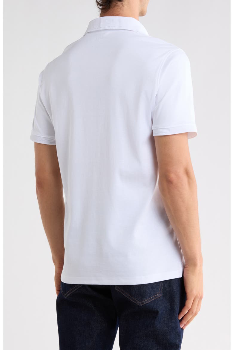 Everette Quarter Zip Knit Polo, Alternate, color, WHITE