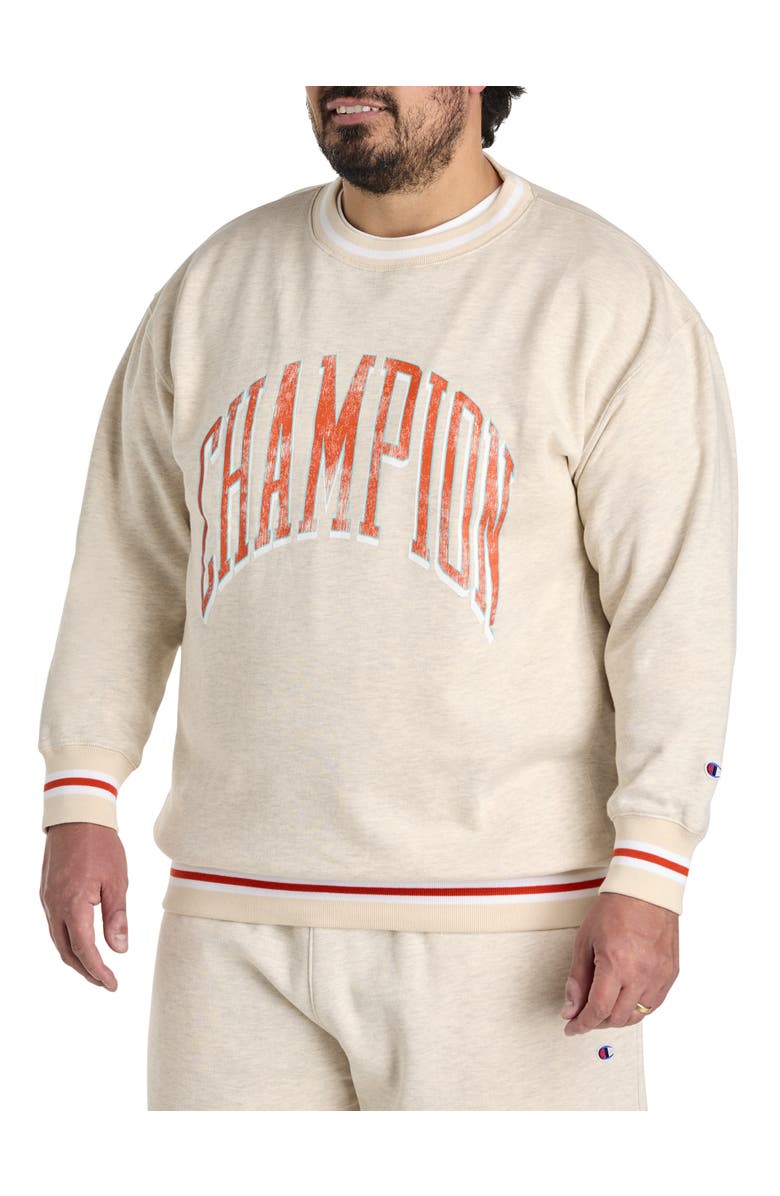 Champion Big & Tall Contrast Signature Sweatshirt, Main, color, Beige Orange