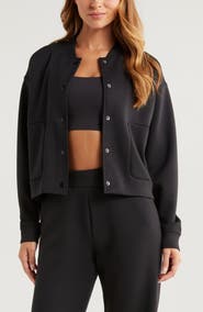 Zella Ultra Luxe Snap Front Jacket