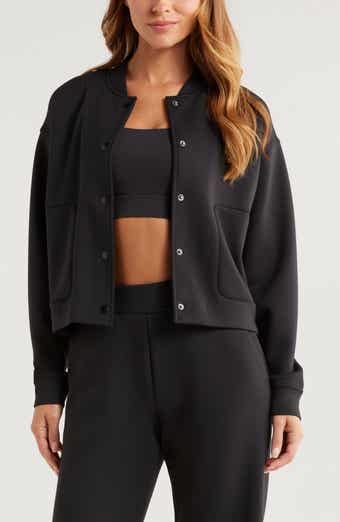 Zella Longline Water Resistant Quilted Bomber Jacket | Nordstrom Zella Longline Water Resistant Quilted Bomber Jacket | Nordstrom