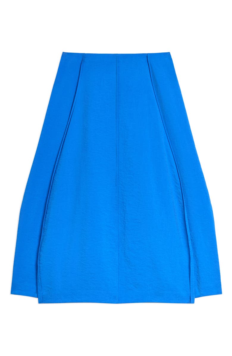 Theory Curved Parachute Silk Blend Skirt, Alternate, color, Jewel Blue