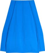 Theory Curved Parachute Silk Blend Skirt