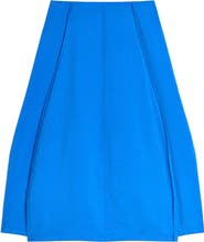 Theory Curved Parachute Silk Blend Skirt