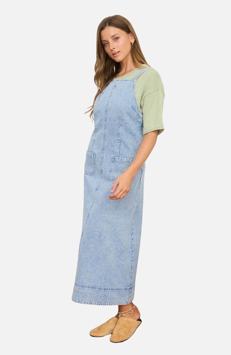 Blu Pepper Denim Midi Dress, Alternate, color, Light Denim