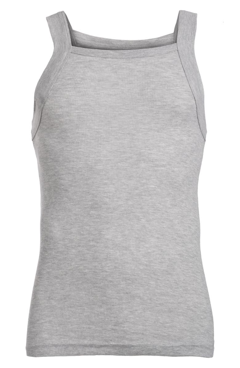 DKNY Pack of 4 Cotton Rib Tanks, Alternate, color, Black/Black/Gry Heath/White