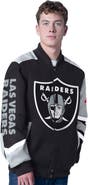 G-III SPORTS BY CARL BANKS Men's G-III Sports by Carl Banks Black Las Vegas Raiders Prime Time Full-Zip Racing Jacket