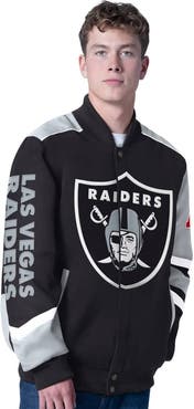G-III SPORTS BY CARL BANKS Men's G-III Sports by Carl Banks Black Las Vegas Raiders Prime Time Full-Zip Racing Jacket