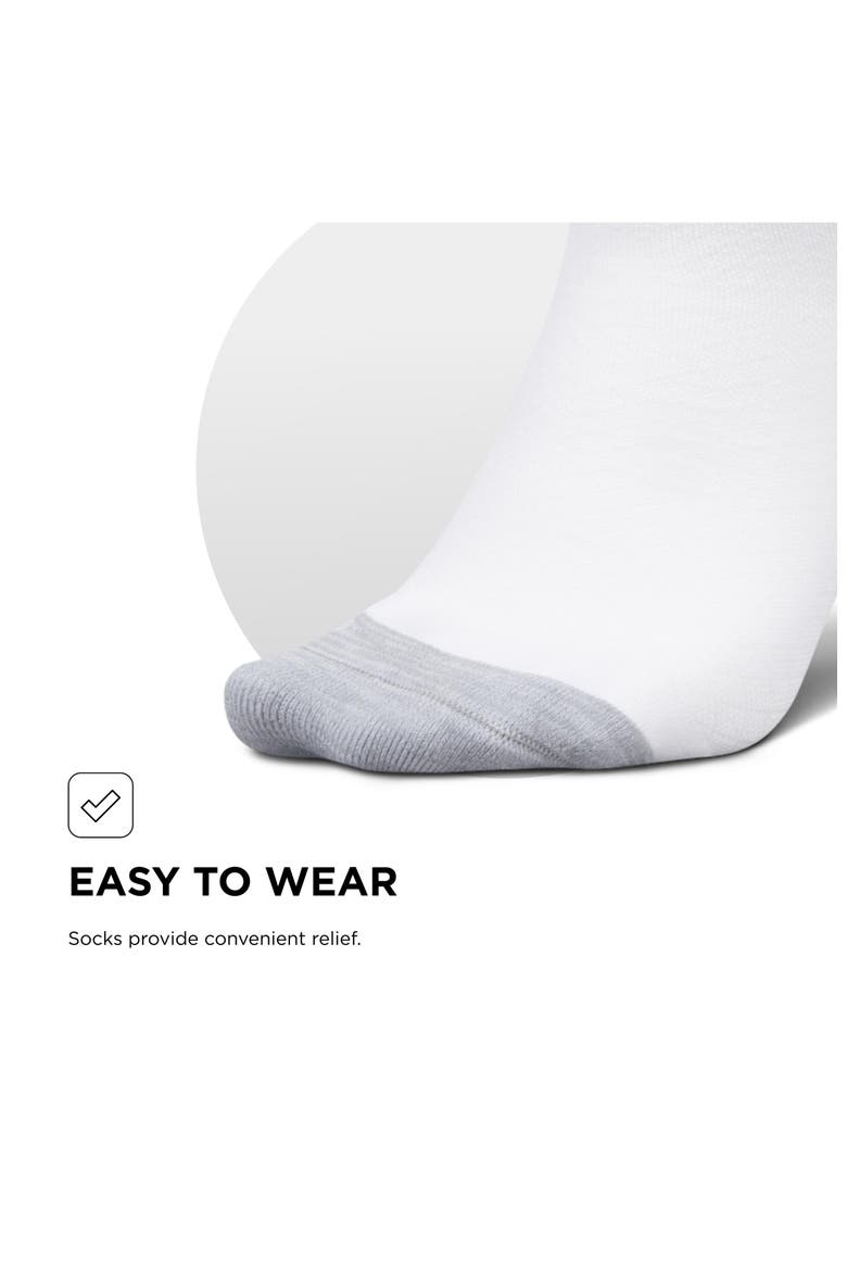 Plantar Fasciitis Relief Light Cushion Mini Crew  Targeted Arch & Plantar Fascia Support, Alternate, color, White
