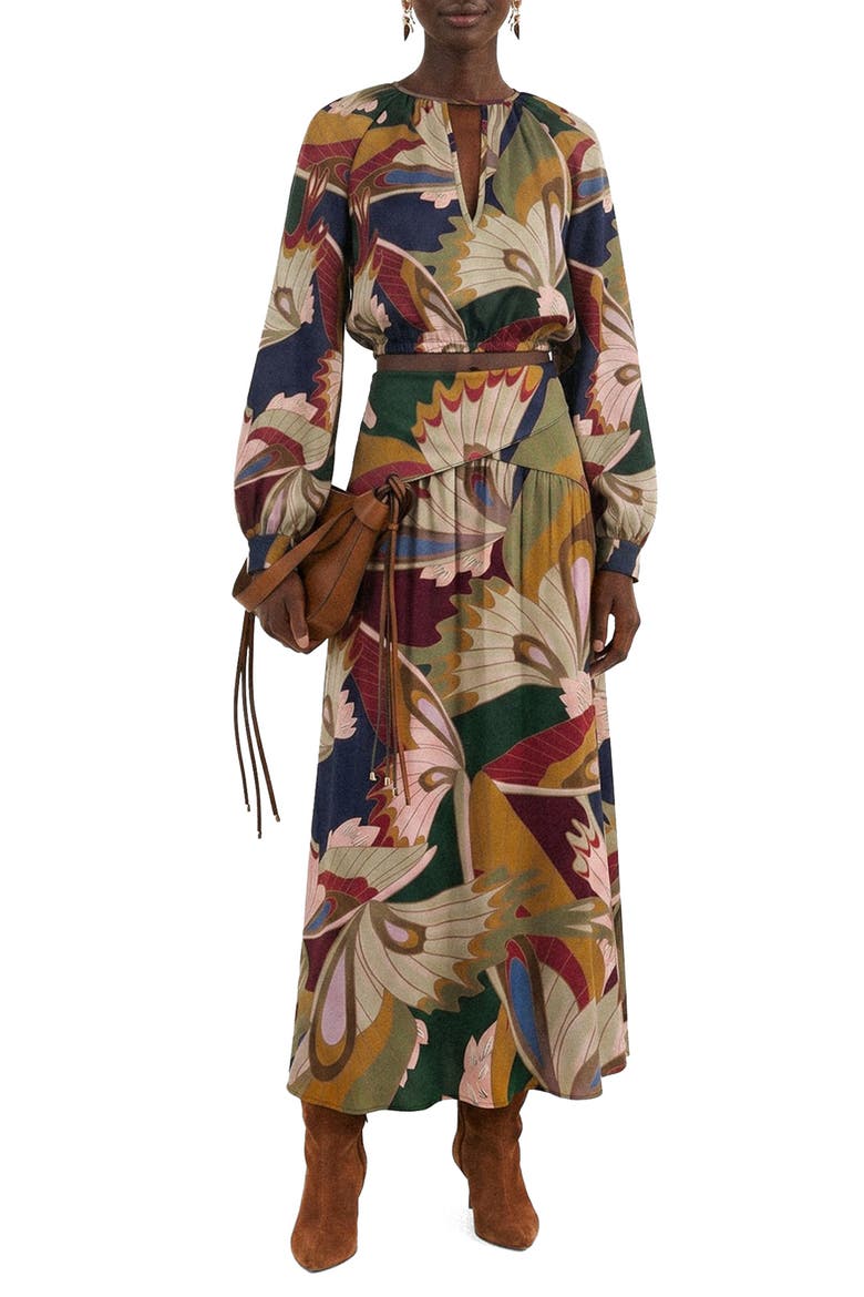 Mystical Paradise Maxi Skirt, Alternate, color, MYSTICAL PARADISE